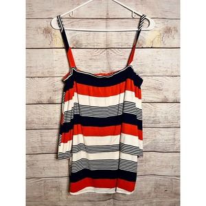 Cupio layered striped tank top, size S. NWT